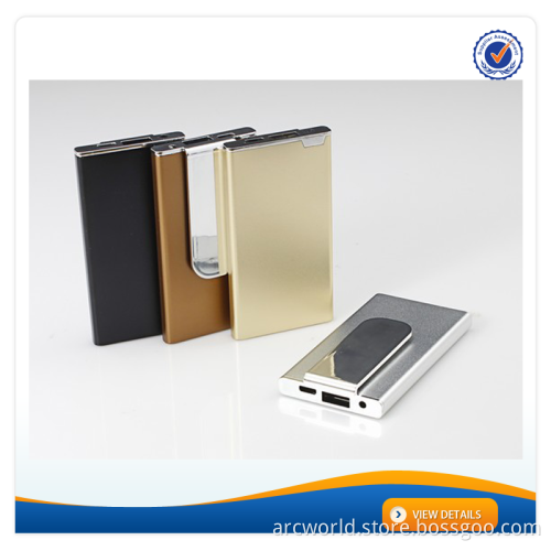 AWC306 smart 2500mah smallest clip exide battery power bank aluminium power bank with clip